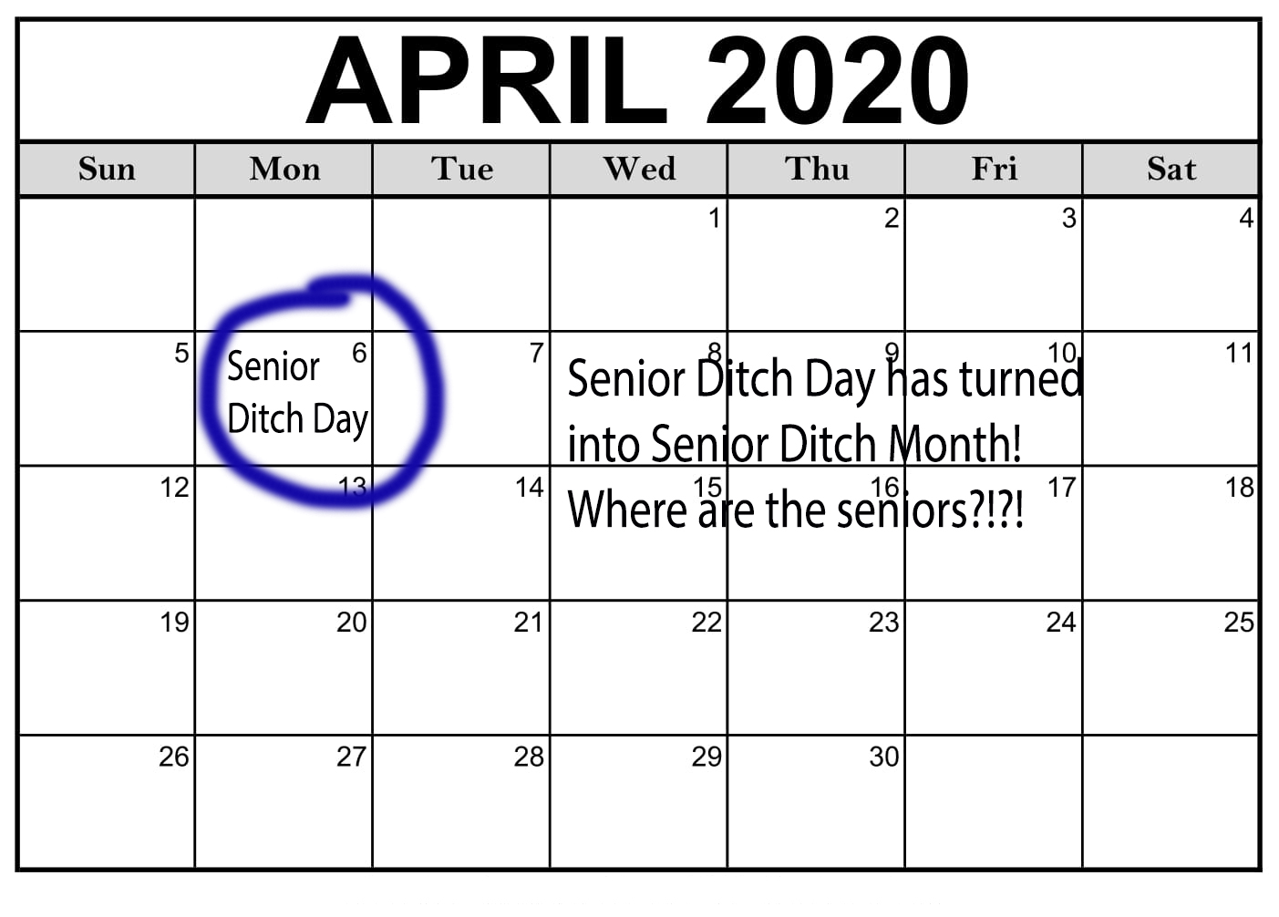 Senior ditch day to senior ditch month The Westminster BiLine