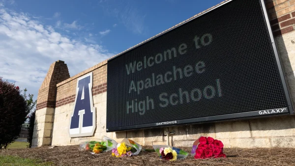 Entrance of Apalachee High School. Credit: Axios Atlanta