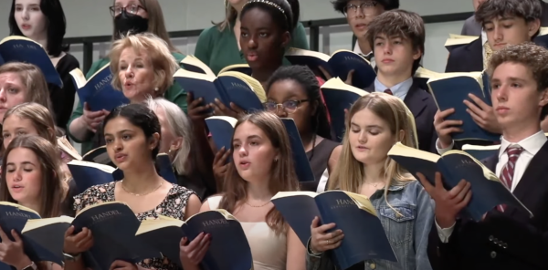 Westminster Chorus signing “Glory to the Lord” at Messiah 2023.