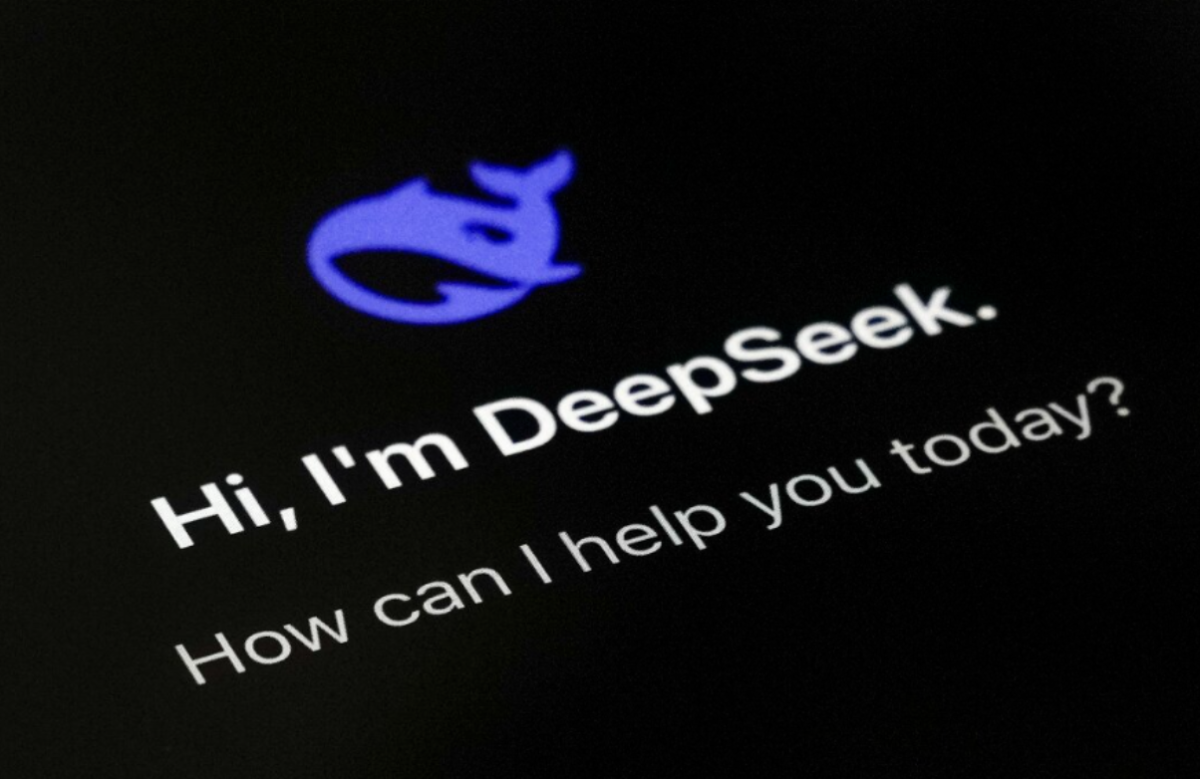 DeepSeek home page on phone screen